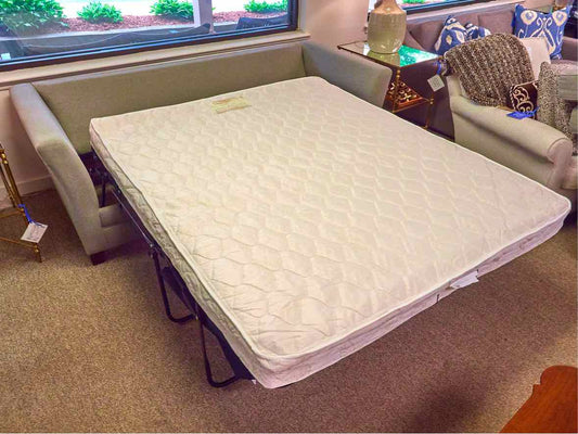 Queen Sleeper Sage Sofa w/ Flared Arms