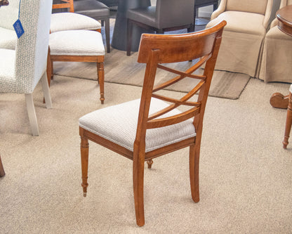 Milling Road For Baker Set Of 5 Lattice Back Upholstered  Dining Chairs