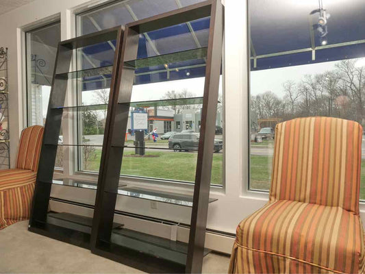 BDI 'Eileen" 5166 Espresso Finish Leaning Bookcase