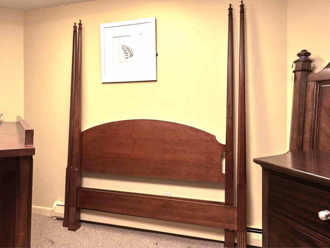Solid Cherry Queen 4  Post Canopy Bed