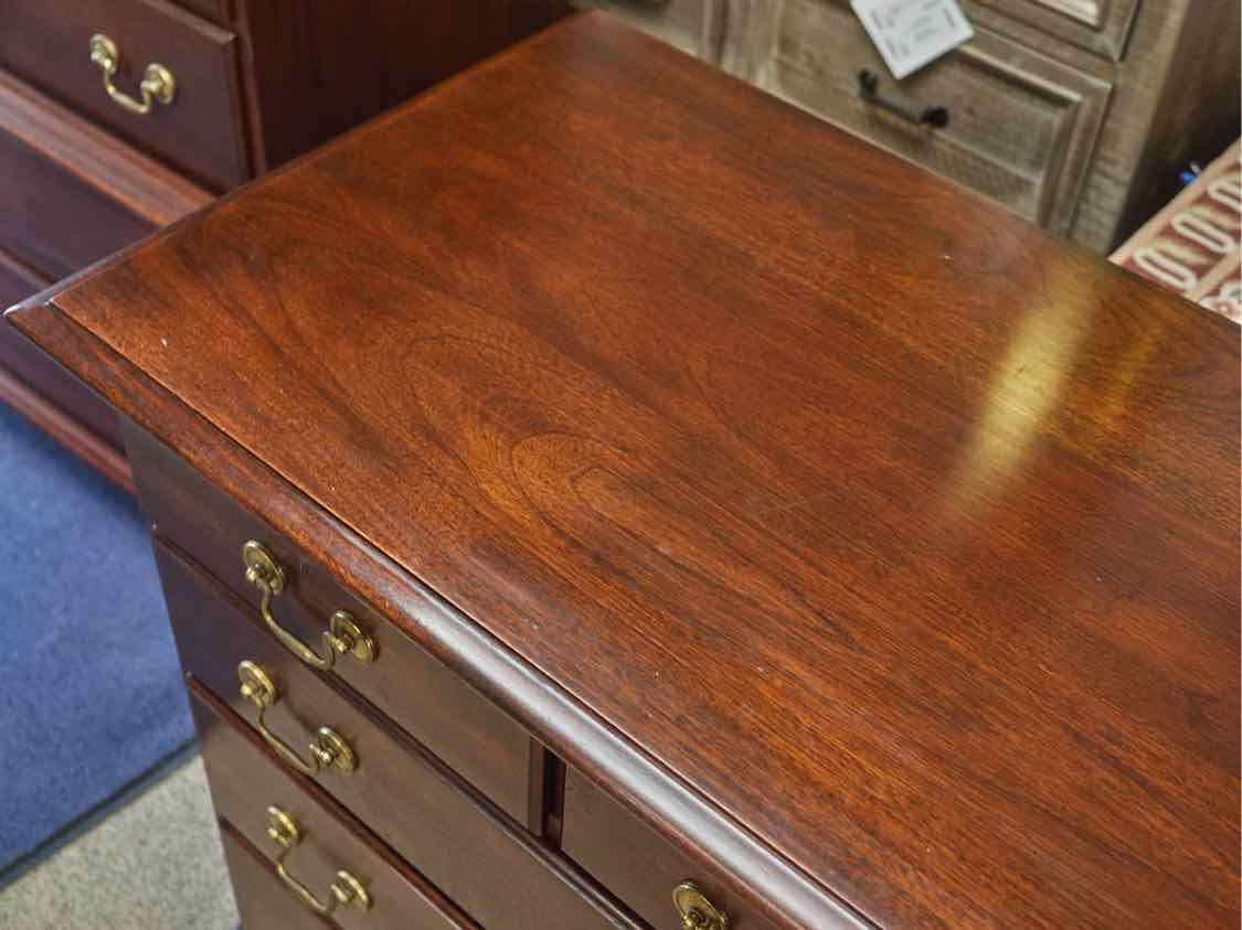 Solid Wood Nine Draw Dresser in Mahogany Finish