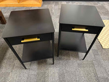 Pair Of West Elm 'Metalwork' Mini Nightstands