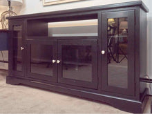 Black Finish 4 Glass Doors 490.00 Media Furniture