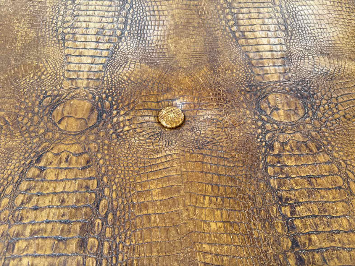 Crocodile Leather Ottoman