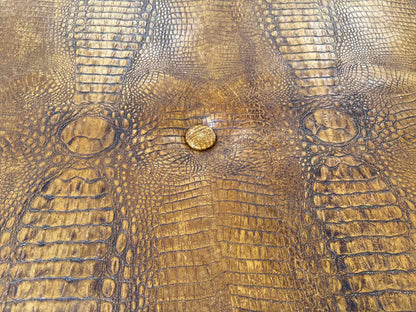 Crocodile Leather Ottoman