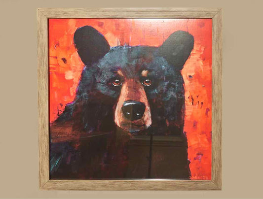'Laid Back' Framed Bear Print