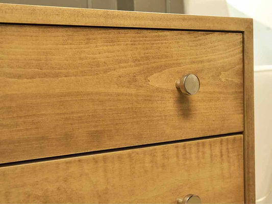 Gat Creek " Gerard" Maple 3 Drawer Nightstand with Polished Nickel Knobs