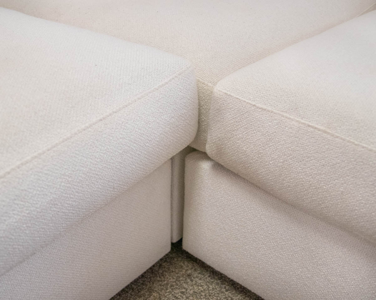 Pottery Barn 'Jake' Three Piece Square Sectional W/ Storage Ottoman