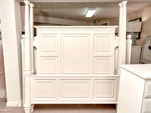 Queen Ivory Panel 4 Post  Bed