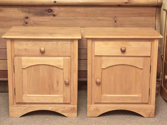 Pair of Brown Street Co.Maple 1 Drawer  Nightstand