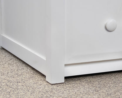 White Finish Stoage Chest with 2 Drawers