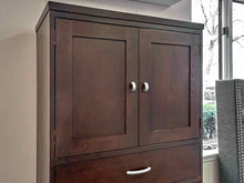 Ethan Allen Door Chest with Drawers in Espresso Finish Oak