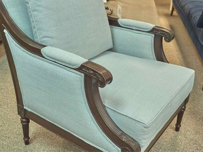 Ethan Allen Fairfax Chair in Seafoam Linen