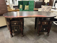 Weathered Black Kidney Desk