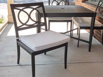 Ethan Allen 'Nod Hill' Black Aluminum Outdoor Dining Set