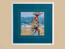 'Beach Breeze I" Art Print In White Frame
