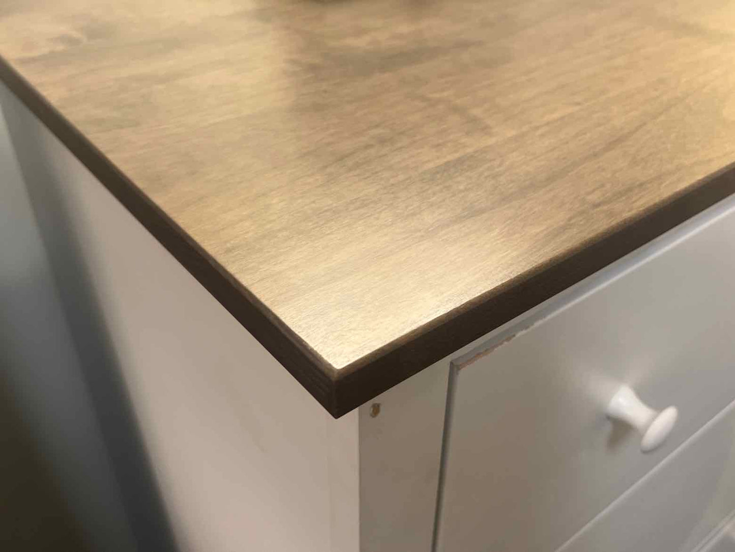 White Dresser w/ Grey Wash Top