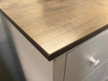 White Dresser w/ Grey Wash Top