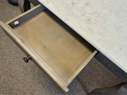 Pottery Barn 'Alexandra' Marble Top Desk W/ Oval Back Chair