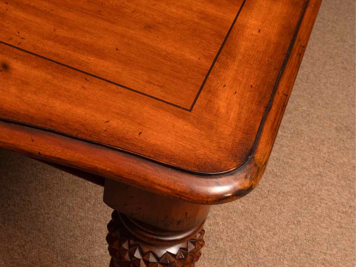 Tommy Bahama Style Dining Table & 8 Chair Set with Palm Tree Linen Upholstery