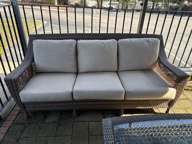 Brown Jordan Brown Wicker Outdoor Sofa Set