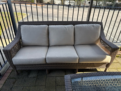 Brown Jordan Brown Wicker Outdoor Sofa Set