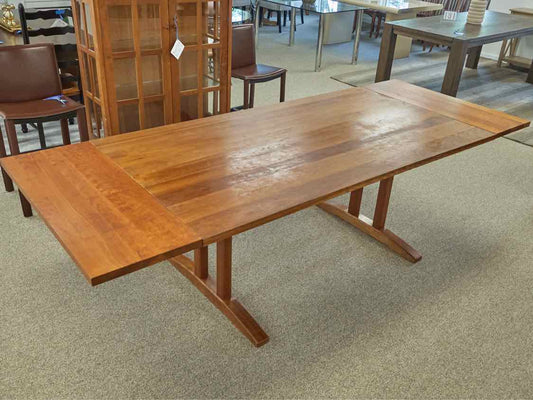 Stickley Cherry Dining Table W/ Breadboard Extensions
