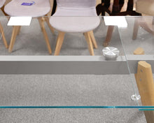Bo Concept 'Moza' Glass  Dining Table with Self Storing Leaves