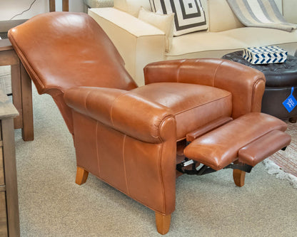 Ethan Allen 'Paloma' Chestnut Leather Recliner