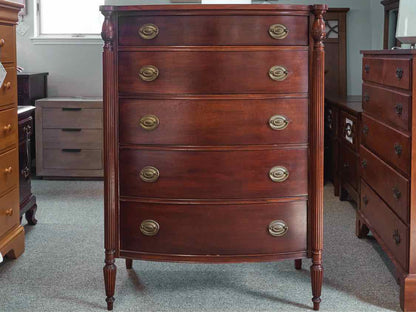 Mahogany Bowfront Five Drawer Chest