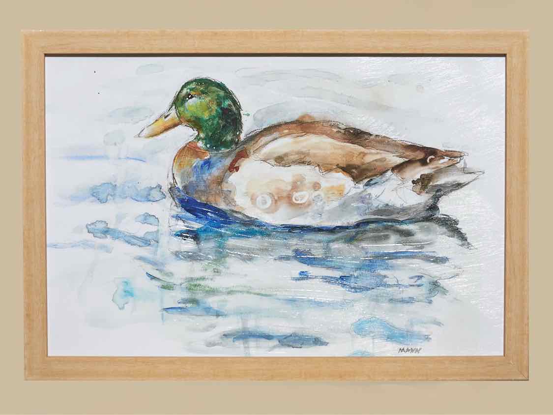 Framed Print:  "Water Duck I"