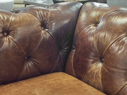 Pottery Barn Leather Chesterfield Sofa