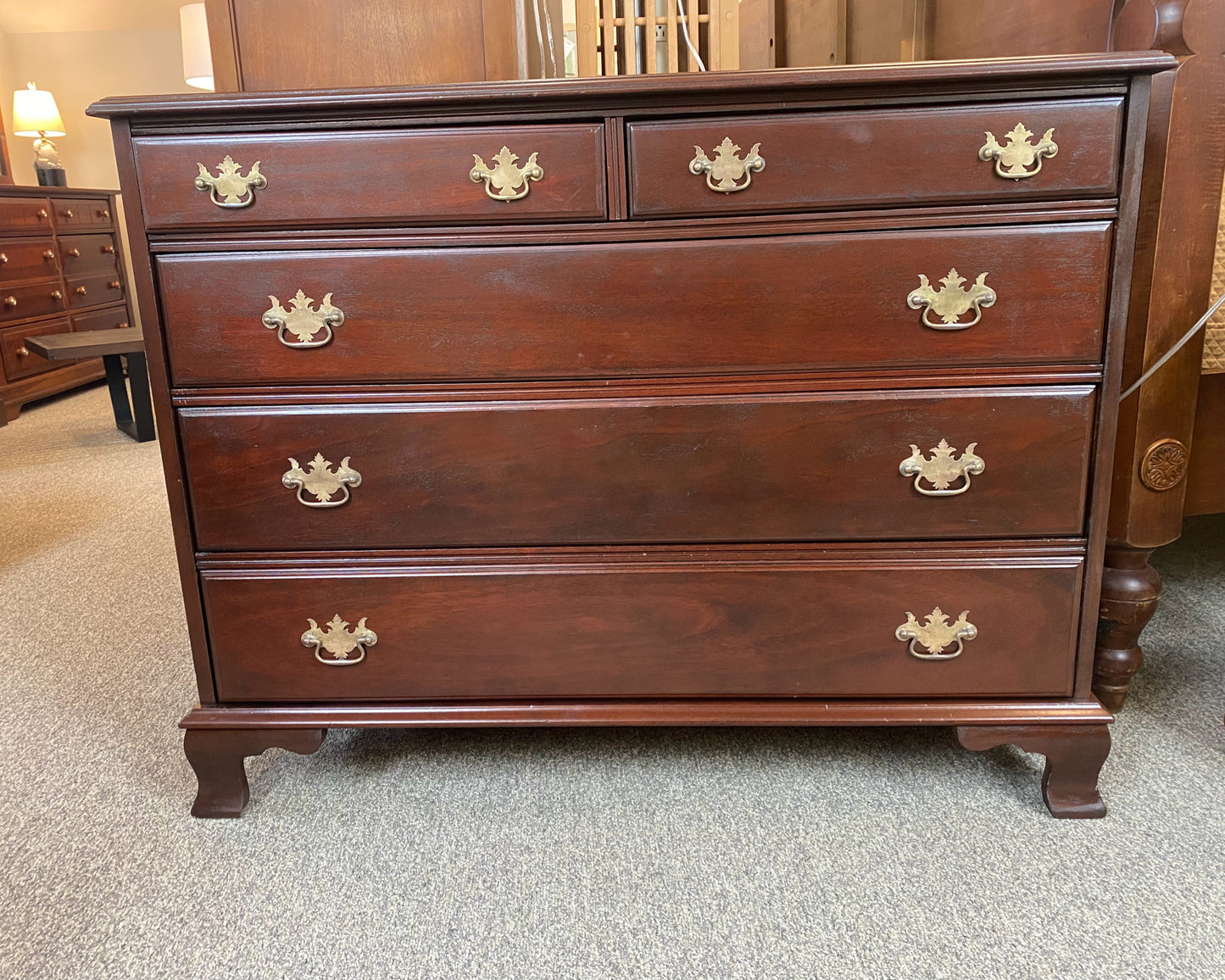 Solid Mahogany Five Drawer Chest