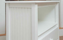 Boston Interiors White Finish Nightstand with Beadboard Sides