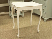 White Painted Scallop Edge Side Table