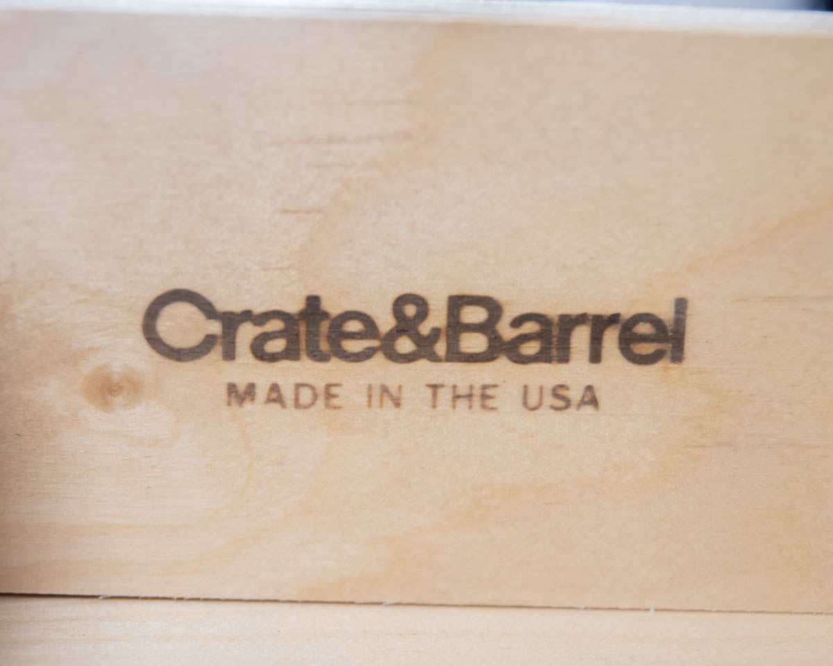Crate & Barrel 'Kendall' Walnut 4 Drawer Desk