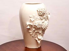 Cream Ceramic Floral Vase
