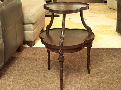 Mahogany Clover Shape Accent /Display Table