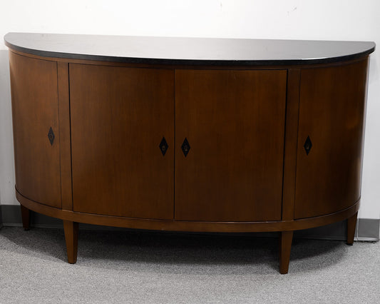 Demilune Table With Stone Top
