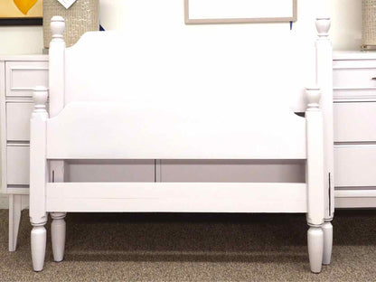Solid Maple Twin Bed Finished in White