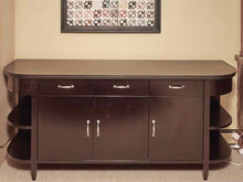 Arhaus Espresso Finish 3 Drawer, 3 Door, 10 Shelf Sideboard