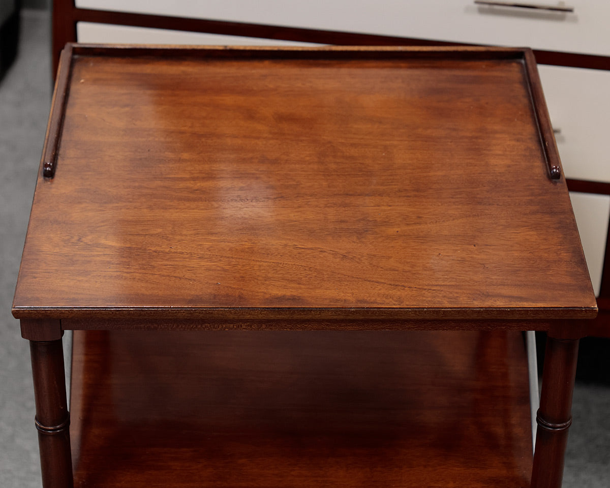 Pair of Ethan Allen "Eugene" Mahogany Nightstands