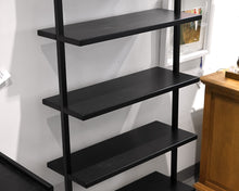 Black Metal Leaning Bookcase