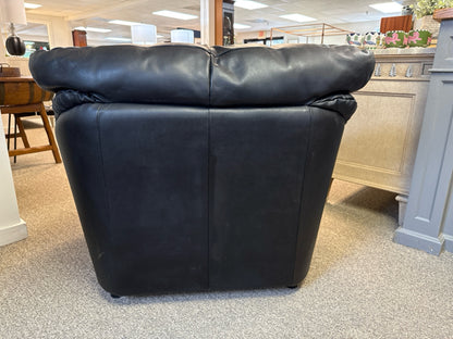 Black Leather Contemporary Chair