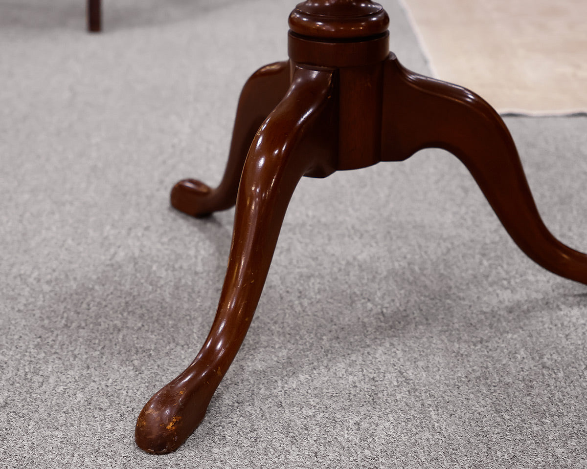 Round Mahogany Drop Down Top