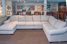 Ashley 5 Piece Cloud Grey Upholstered Sectional with Chaise