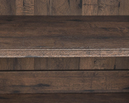 1 Drawer 2 Door Coffee Oak Finish Bookcase