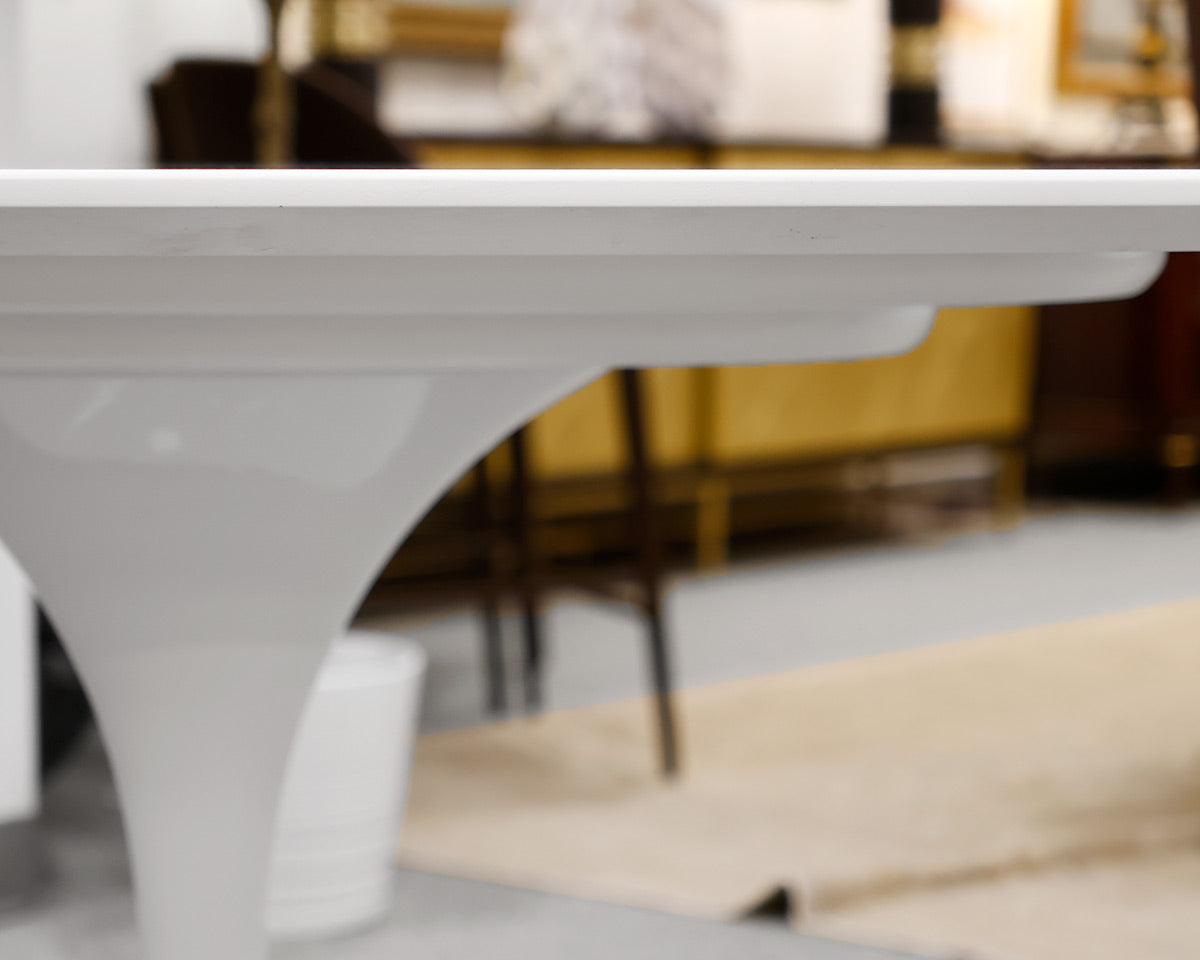 Oval White Tulip Dining Table