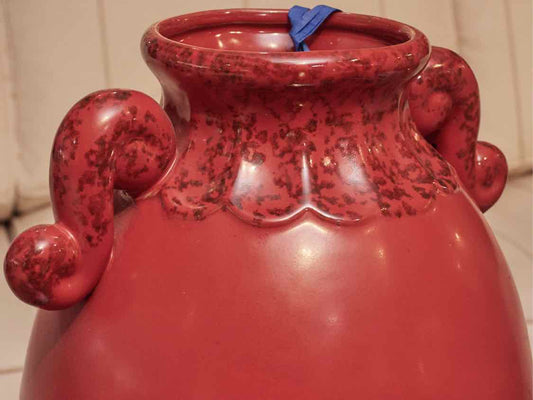 Ceramic Brick Red Vase