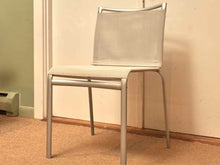 Pair of Grey Coated Finish Dining Chairs with Mesh Fabric
